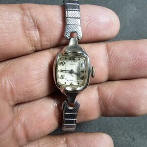 Vintage Elgin Ladies Cocktail Watch Mechanical Wind 10k R.G.P Working shows sign